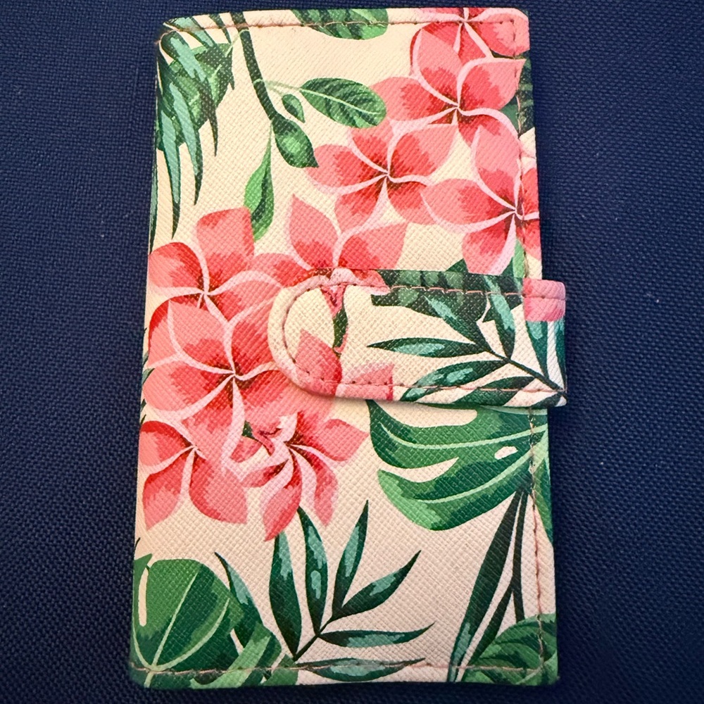 Charming Charlie Floral Wallet - Pink and Green